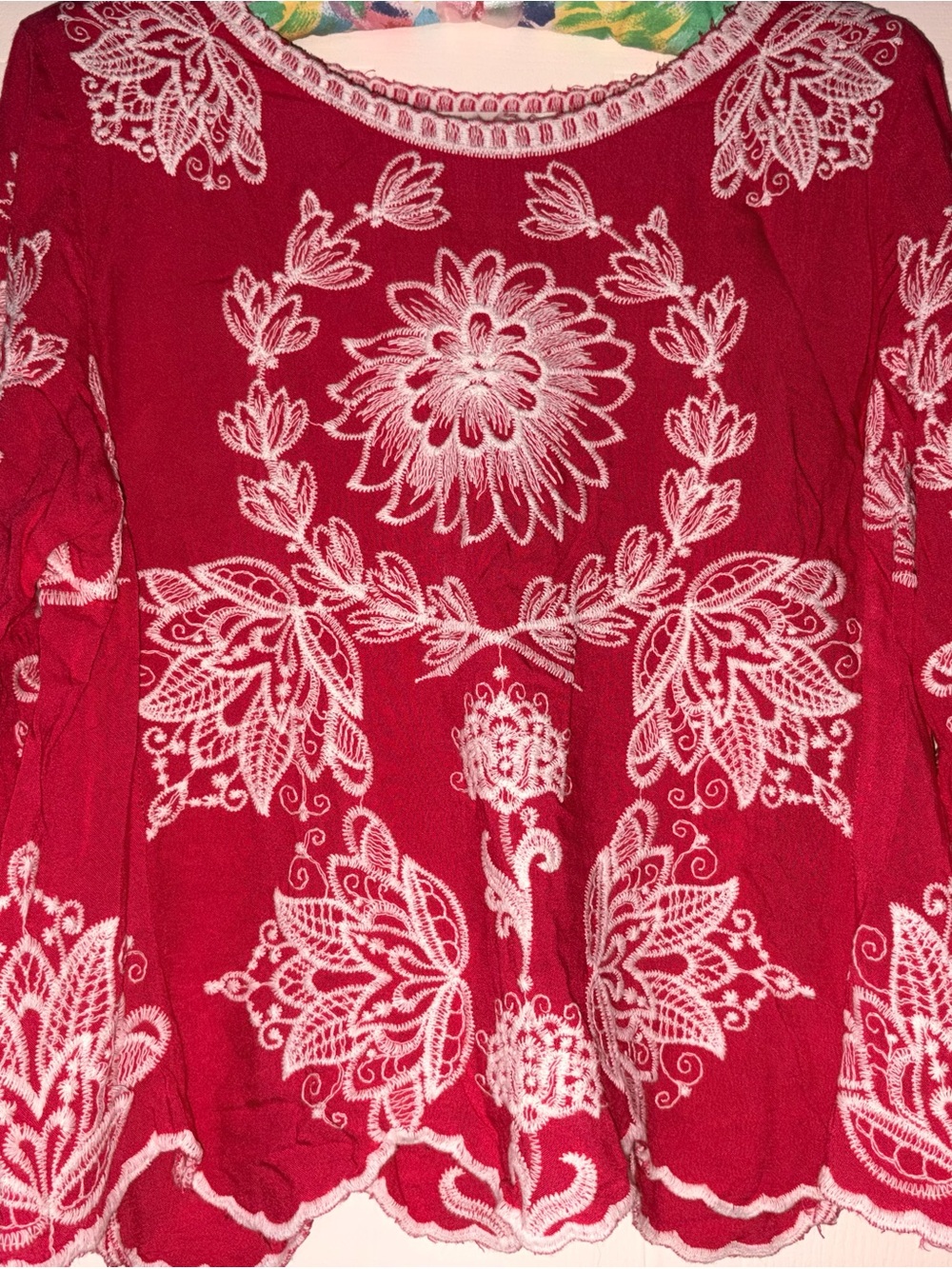Solitaire Boho Top with Embroidery